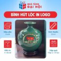 Bình Hút Lộc Men Xanh Vẽ Vàng Kim Thuận Buồm Xuôi Gió Quà Tặng Đại Hội Đảng DH-BHL06