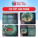 Bình Hút Lộc Men Xanh Vẽ Vàng Kim Thuận Buồm Xuôi Gió Quà Tặng Đại Hội Đảng DH-BHL06