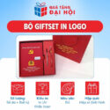 Bộ Giftset Full Bộ Sổ Bút Hộp Túi Cùng Màu Quà Tặng Đại Biểu Đại Hội Chi Bộ DH-GS07