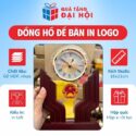 Đồng Hồ Để Bàn Đế Gỗ Quà Tặng Đại Hội Hội Đồng Nhân Dân DH-DHDB03