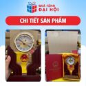 Đồng Hồ Để Bàn Đế Gỗ Quà Tặng Đại Hội Hội Đồng Nhân Dân DH-DHDB03