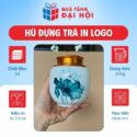Hũ Đựng Trà Vẽ Sen Xanh Quà Tặng Đại Hội Đảng Bộ DH-HDT04